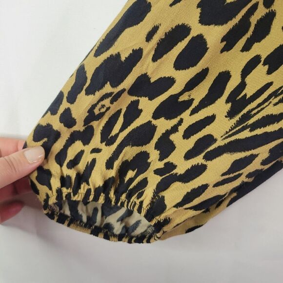 Banana Republic Leopard Print Long Sleeve Blouse - Picture 6 of 12